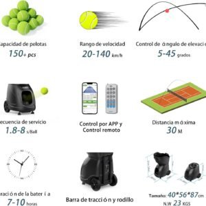 Buy PT-Smart Pro tennis ball machine – Remote Control, Oscillation, Variable Speed - Image 9
