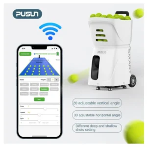 PT-Smart Tennis Ball Machine Portable Battery Powered White - Image 4