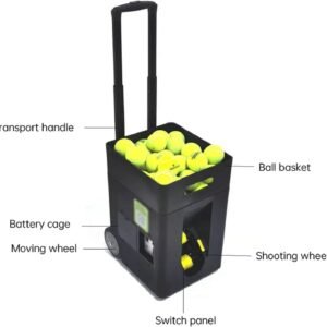 Buy Tennis Ball Machine Practice Launcher 50 Ball Adjustable Angle Speed | Rendan Sport Shop - Image 4