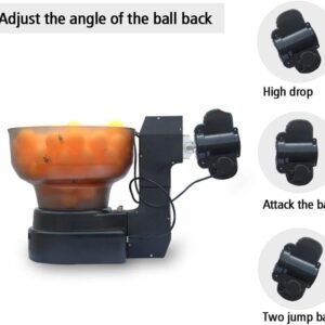 ZXMT Table Tennis Ball Machine – Automatic Ping Pong Robot with 9 Spin Modes, 110 Ball Capacity, 40–70 Balls/Min - Image 3