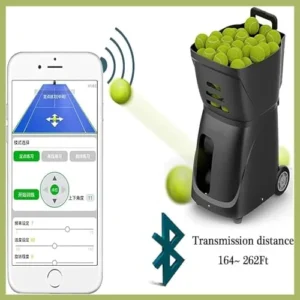 Buy MAHWER Tennis Ball Tosser – Portable Automatic Ball Launcher, APP Control, 100 Ball Capacity (Black) - Image 3